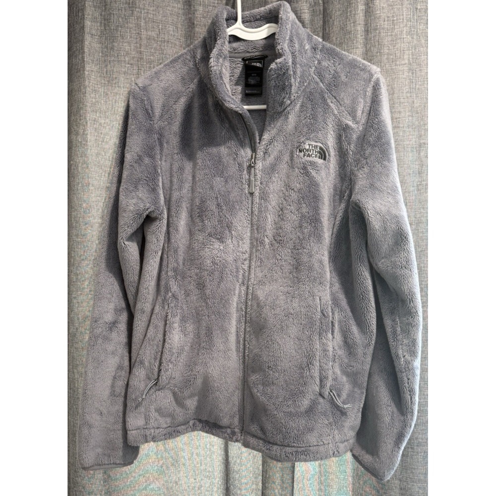 The North Face Osito Fleece Jacket Womens Medium Gray Zip/Pockets High Pile